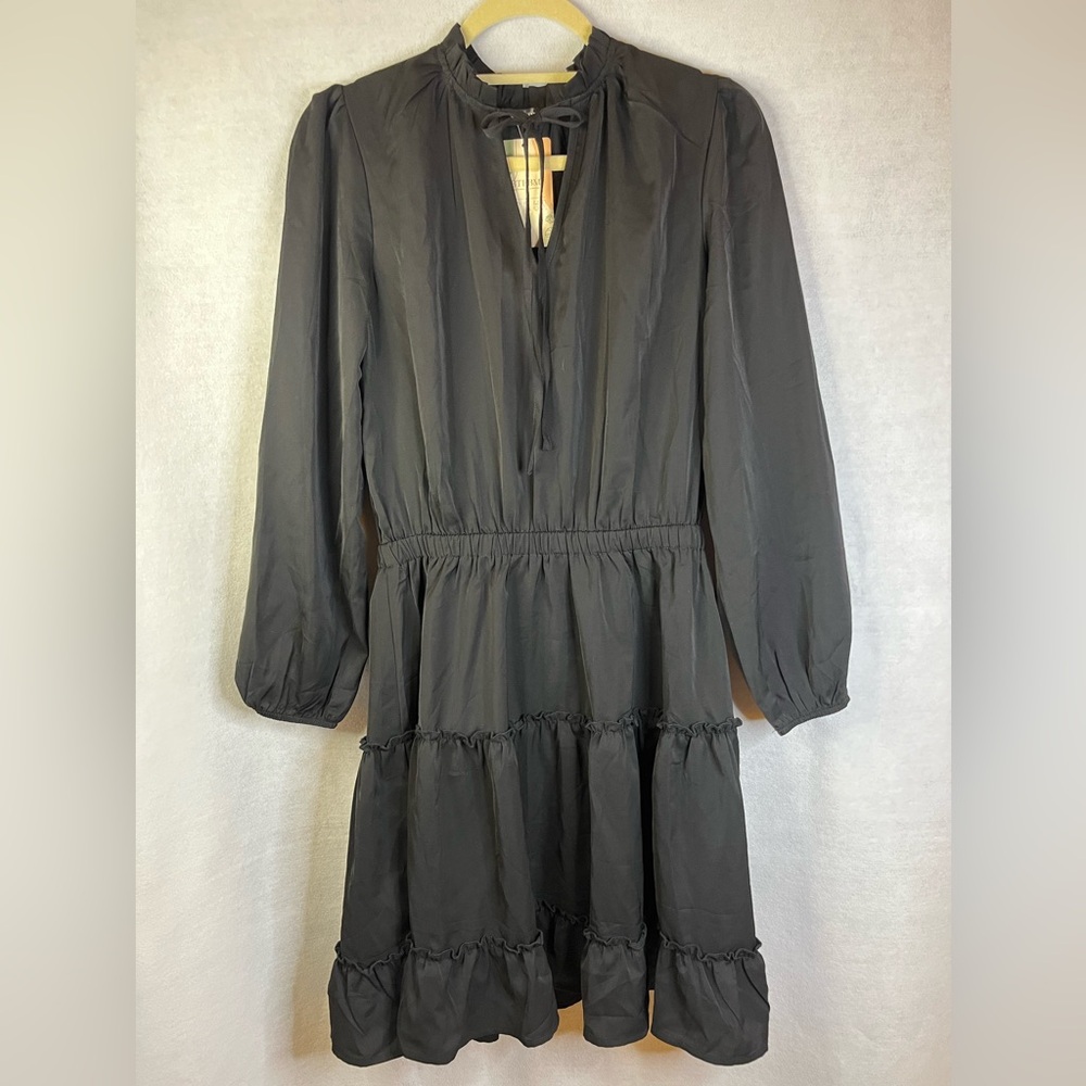 BTFBM Black Long Sleeve Ruffle Dress Size‎ Small NWT